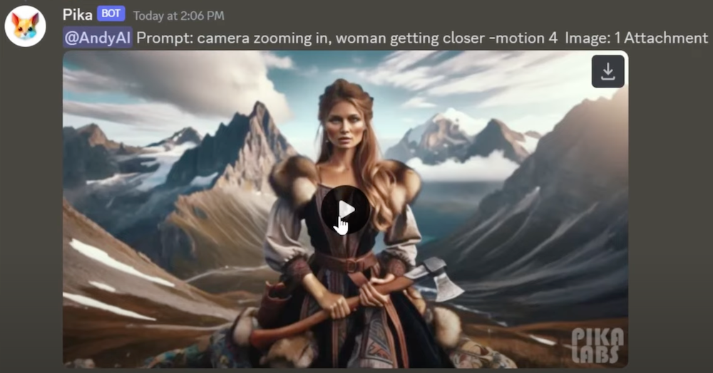 a viking woman on a mountain